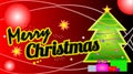 Merry Christmas Greeting Design. Peaceful Christmas tree. Royalty Free Stock Photo