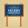 Merry Christmas Greeting on Green Chalkboard Royalty Free Stock Photo