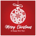 merry Christmas greeting icon background free vector