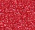 Merry Christmas Greetings Card in Decor Patterns