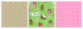 Merry Christmas groovy funny cartoon seamless pattern in trendy funky retro cartoon style. Royalty Free Stock Photo