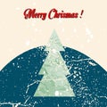 Merry Christmas grunge tree background. Royalty Free Stock Photo