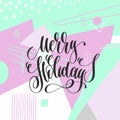 Merry christmas - hand lettering poster to winter holiday design Royalty Free Stock Photo