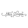 Merry Christmas hand lettering. Vector hand calligraphy. Royalty Free Stock Photo