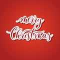 Merry Christmas - hand lettering vector Royalty Free Stock Photo