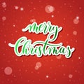 Merry Christmas - hand lettering vector Royalty Free Stock Photo