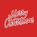 Merry Christmas - hand lettering vector Royalty Free Stock Photo