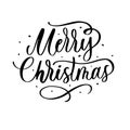 Merry Christmas - handmade lettering calligraphy inscription