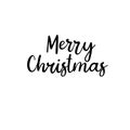 Merry Christmas. Handwritten inscription. Hand lettering holiday phrase, calligraphy, vector illustration