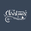 Merry Christmas handwritten lettering