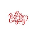 Merry christmas handwritten lettering text inscription holiday p