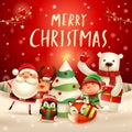 Merry Christmas! Happy Christmas companions. Royalty Free Stock Photo