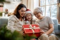 family celebrating Christmas Royalty Free Stock Photo