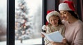 mother and daughter girl reading a book Royalty Free Stock Photo