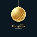 Merry Christmas and Happy near year background square social media post or banner with golden text