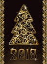 Merry Christmas & Happy new 2018 golden year