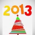 Merry christmas and happy new year 2013 Royalty Free Stock Photo