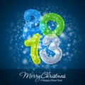 Merry Christmas and Happy New Year 2013 Royalty Free Stock Photo