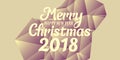 2018 Merry Christmas and Happy New Year. Abstract polygonal object in the background Royalty Free Stock Photo