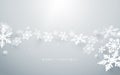 Merry Christmas and Happy new year. Abstract snowflakes on white background Royalty Free Stock Photo