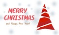 Merry Christmas And Happy New Year Background Holiday Greeting Card Design. Royalty Free Stock Photo
