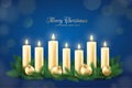 merry christmas happy new year background vector design illustration Royalty Free Stock Photo