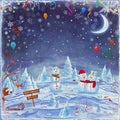 Merry Christmas and Happy new year background Royalty Free Stock Photo