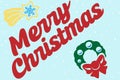 Merry Christmas and happy new year banner. Royalty Free Stock Photo