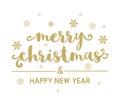 Merry Christmas and a Happy New Year beautiful card vector Royalty Free Stock Photo