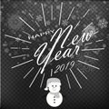 Merry Christmas and Happy New Year. 2019. Black background. Vector illustration Royalty Free Stock Photo