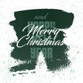 Merry Christmas and Happy New Year. Calligraphic retro Christmas card design. Typographic vintage style grunge poster. Retro vecto Royalty Free Stock Photo