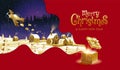 Merry Christmas, happy new year, calligraphy, Golden fantasy , vector Royalty Free Stock Photo