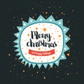 Merry Christmas and Happy New Year card Royalty Free Stock Photo