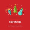 Merry Christmas and Happy New Year card Royalty Free Stock Photo