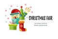 Merry Christmas and Happy New Year card Royalty Free Stock Photo