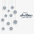 Merry Christmas and happy new year celebration design