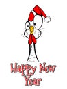 Merry Christmas happy New Year chicken rooster comical funny