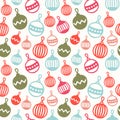 Merry Christmas and Happy New Year 2017. Christmas season hand drawn seamless pattern. Vector illustration. Doodle style