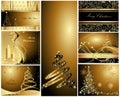 Merry Christmas and Happy New Year collection Royalty Free Stock Photo
