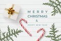 Merry christmas and happy new year composition