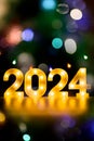 Merry Christmas and happy new year concept , Banner.Happy New Year 2024. A symbol from the number 2024