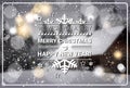 Merry Christmas And Happy New Year Concept Winter Holidays Greeting Card Over Transparent Forest Background Royalty Free Stock Photo