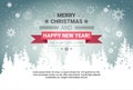 Merry Christmas And Happy New Year Concept Winter Holidays Greeting Card Over Transparent Forest Background Royalty Free Stock Photo