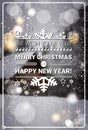 Merry Christmas And Happy New Year Concept Winter Holidays Greeting Card Over Transparent Forest Background Royalty Free Stock Photo