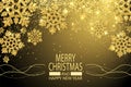 Merry Christmas Happy New Year Congratulation Card Royalty Free Stock Photo