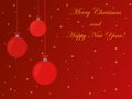 Merry christmas and happy new year congratulation card vector illustration Royalty Free Stock Photo