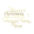 Merry Christmas and Happy New Year Cool Vector Background Royalty Free Stock Photo