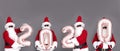 Merry Christmas And Happy New Year 2020  With Cute Santa Claus