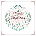 Merry christmas and happy new year decorative vintage vector background for holiday greeting card design template Royalty Free Stock Photo