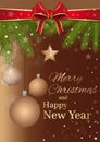 Merry Christmas and Happy New Year design Royalty Free Stock Photo